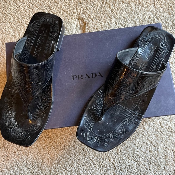 Black Prada Sandals - Picture 1 of 5